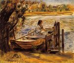 Young woman in a boat Lise Trehot 1870